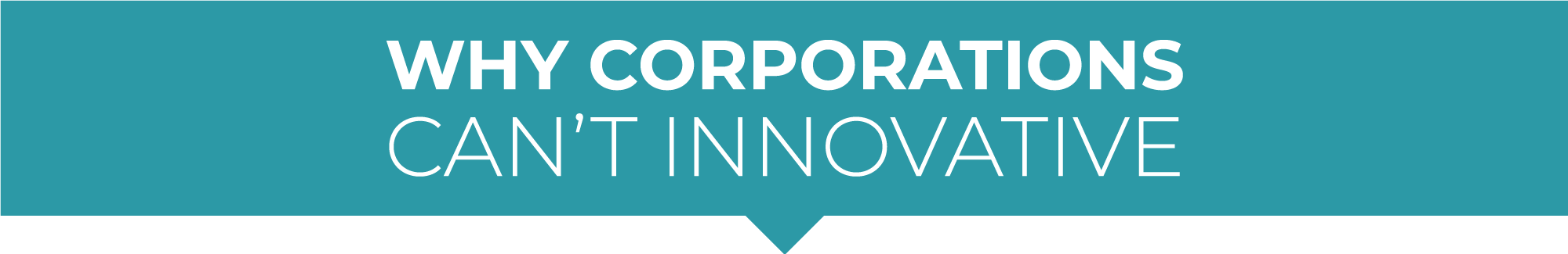 why corporations can’t innovate text banner