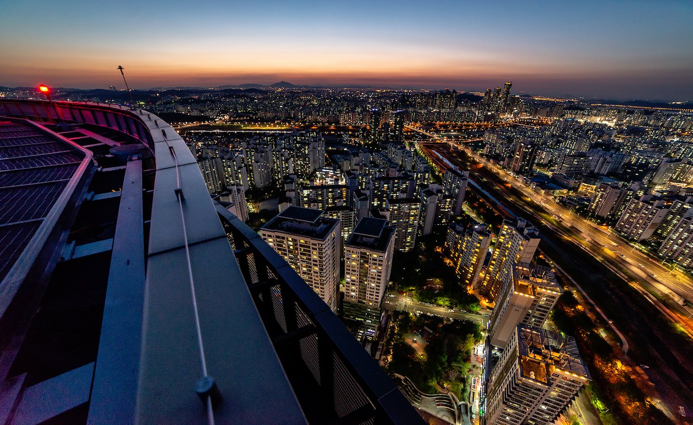 seoul from a rooftop