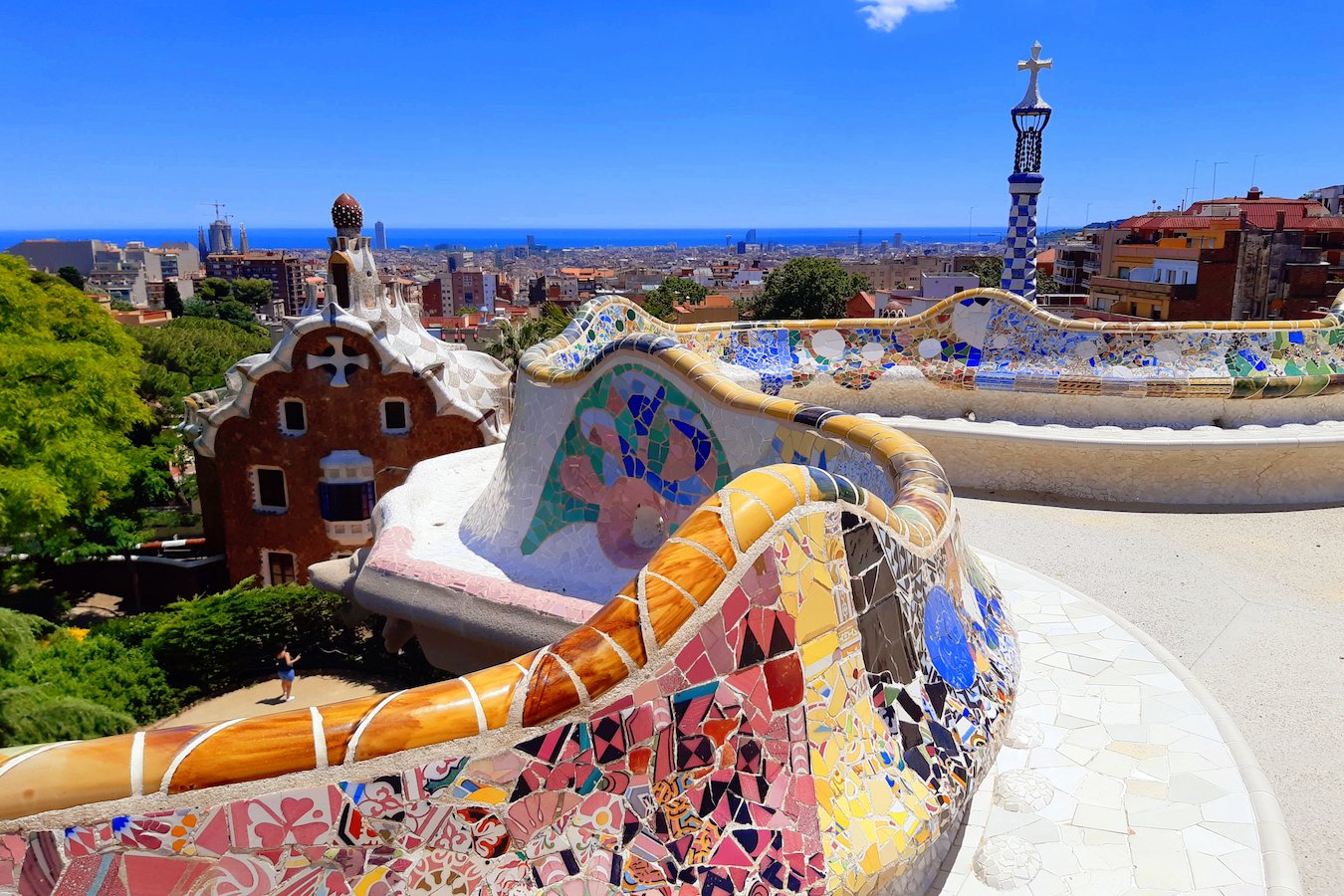 view from park in barcelona