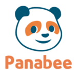 panabee logo with orange and grey panda