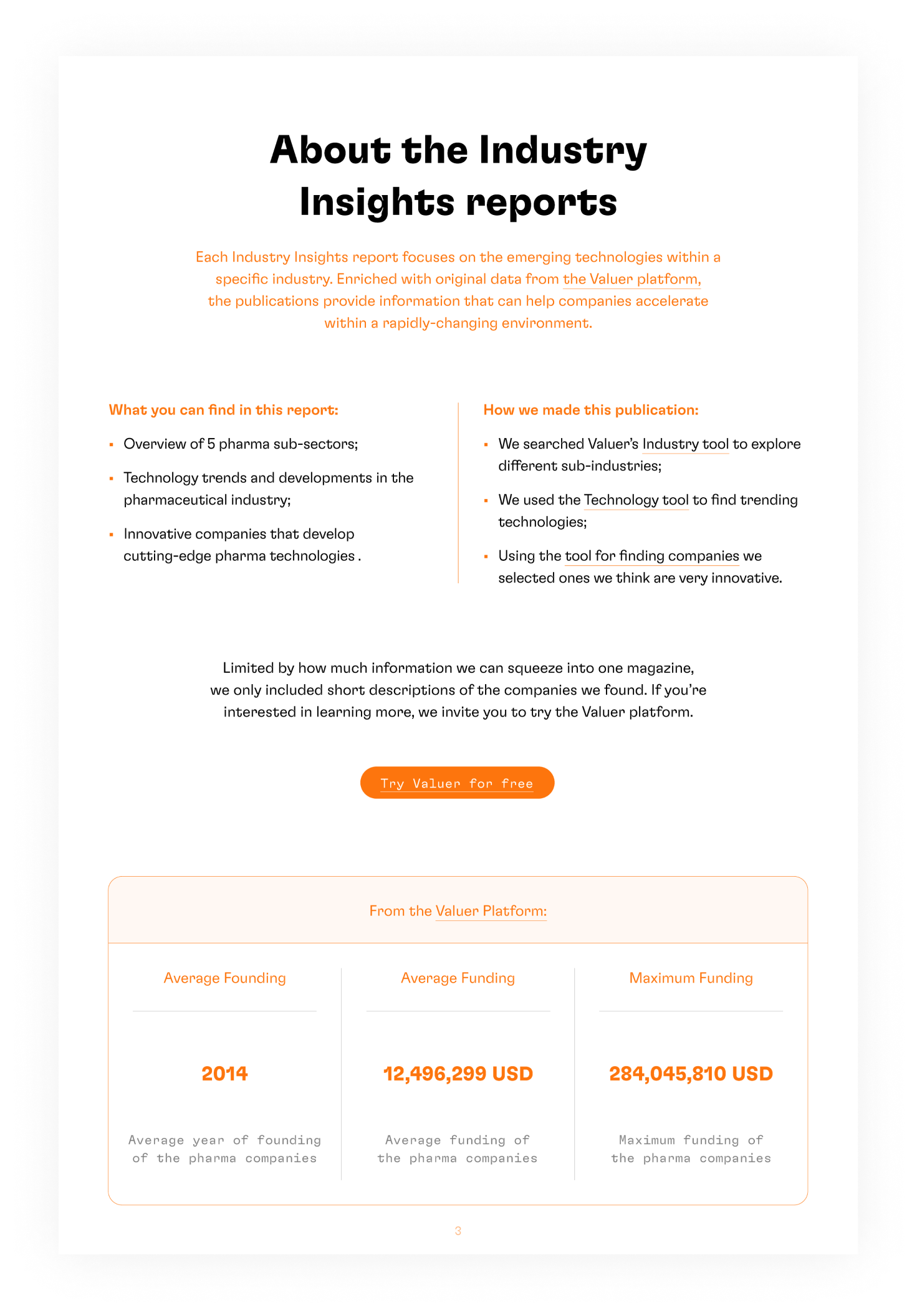 About the industry Insights reports