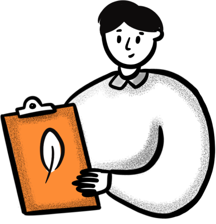 Man holds a paper