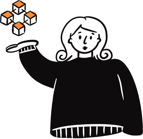 Girl holds boxes