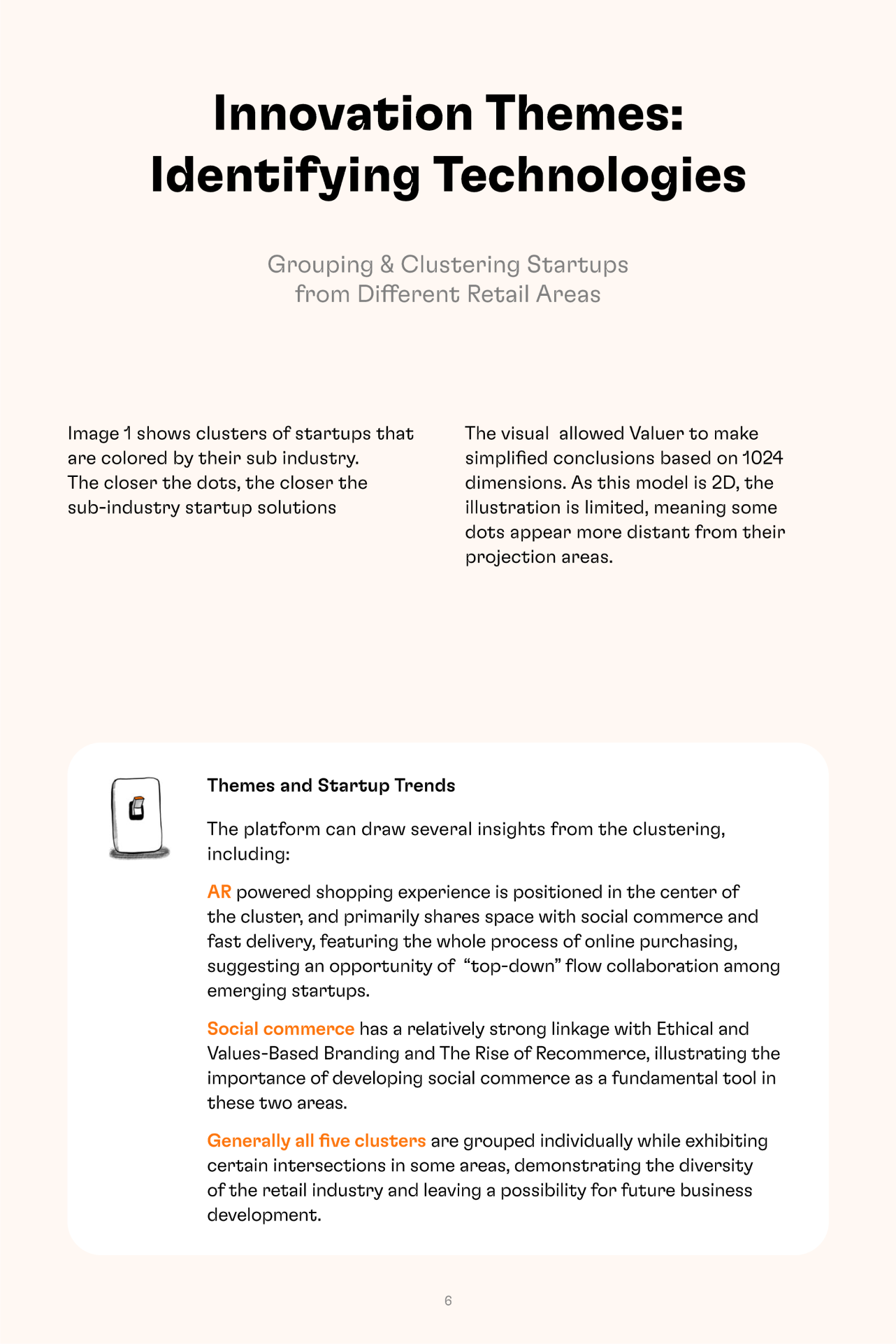 Retail Industry Insights clusters of startups
