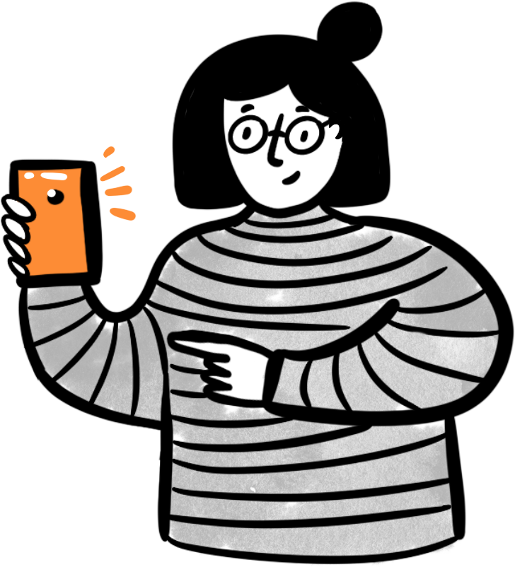 Woman hold a mobile